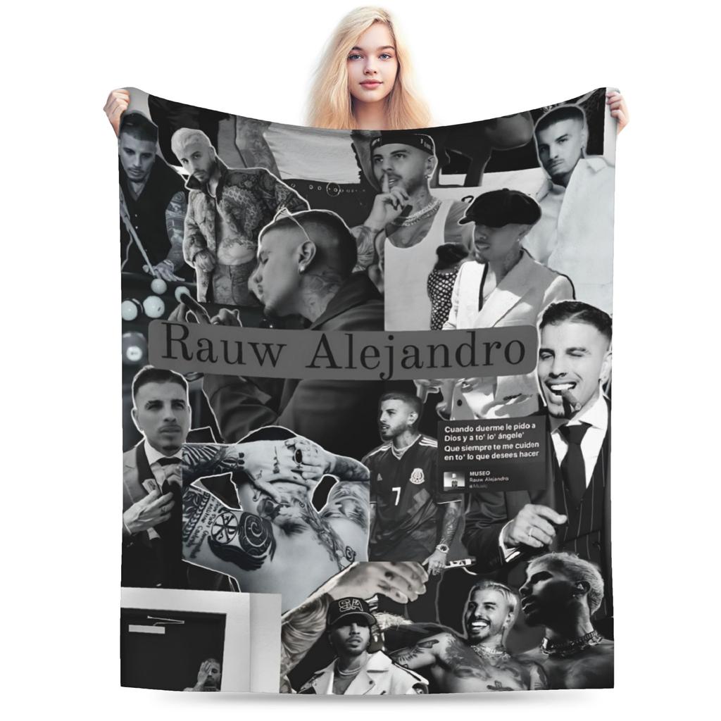 Stylish Rauw Alejandro Singer Rapper Blanket Super Soft Velvet  Comfortable Throw Blankets Machine Washable