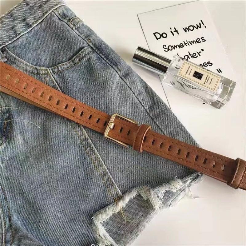 Винтажный пояс в корейском стиле, черный, универсальный, модный, повседневный пояс для унисекс