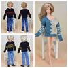 Black Knitted Casual Sweater Clothes For Ken Boy Doll For Barbie's Boyfriend Prince Ken Doll Top Coat Clothes Men Doll Clothes