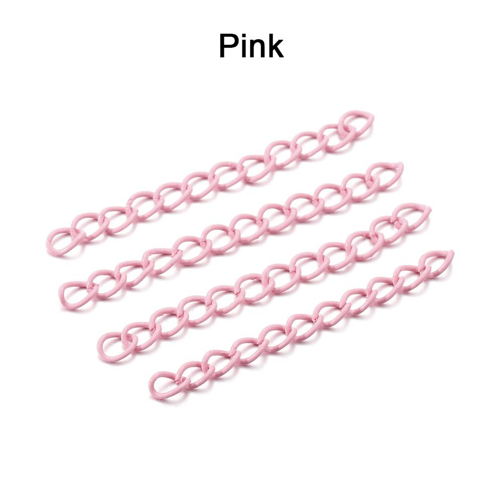 30Pcs/Lot 50mm Colourful Necklace Extension Chain Bulk Bracelet Extended Chains Tail Extender for DIY Jewelry Making Supplies