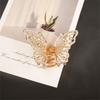 Elegant Butterfly Hair Claw Clip With Dazzling Rhinestones For Women Securely Hold Metal Hairpin Accessory