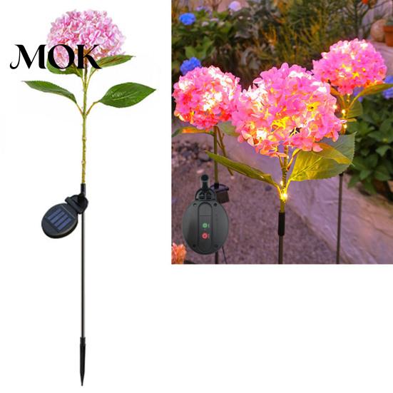 All Season Outdoor Lights Fairy Hydrangea Lights, Solar Garden Stake Waterproof LED Flower Light, Colorful Lamp for Patio Lawn Pathway Decor