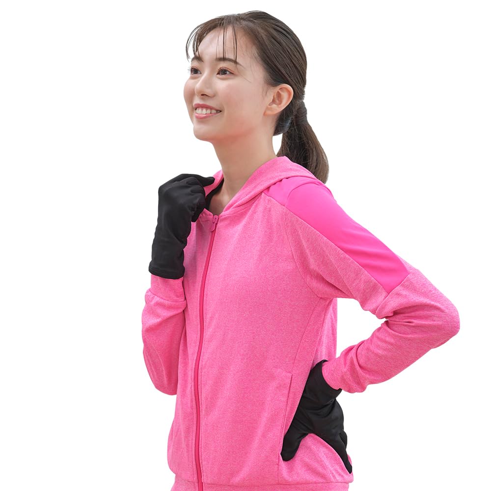 Перчатки Phiten Running Cold Brushed Track and Winter Smartphone Touch Panel, черные, мужские, женские, унисекс, осень, зима, защита, подкладка,