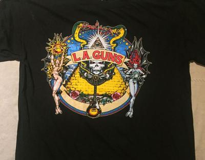 LA GUNS Band World Tour Cotton Black All Size Unisex Shirt EN752 Unisex T-Shirt