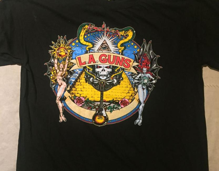 LA GUNS Band World Tour Cotton Black All Size Unisex Shirt EN752 Unisex T-Shirt