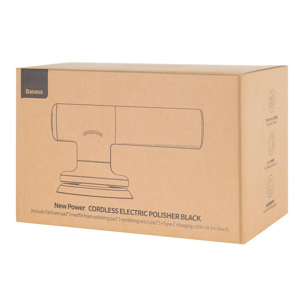 Беспроводная электрическая полировальная машина Baseus 30 Вт, 4000 мАч, черный (CRDLQ-B01)