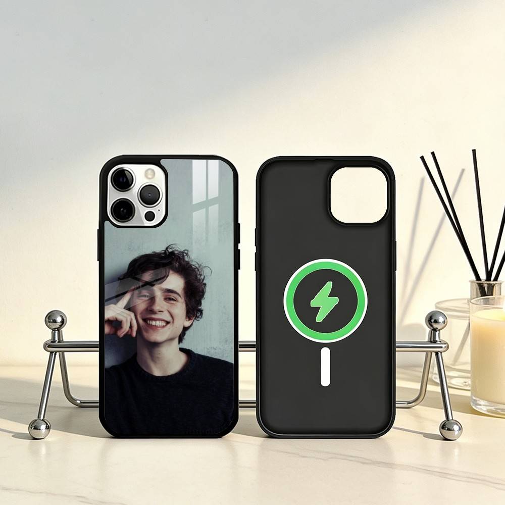 Timothee Chalamet Phone Case For iPhone17,16,15,14,13,12,11 Plus,Pro Max Magnetic For Magsafe Wireless Charging