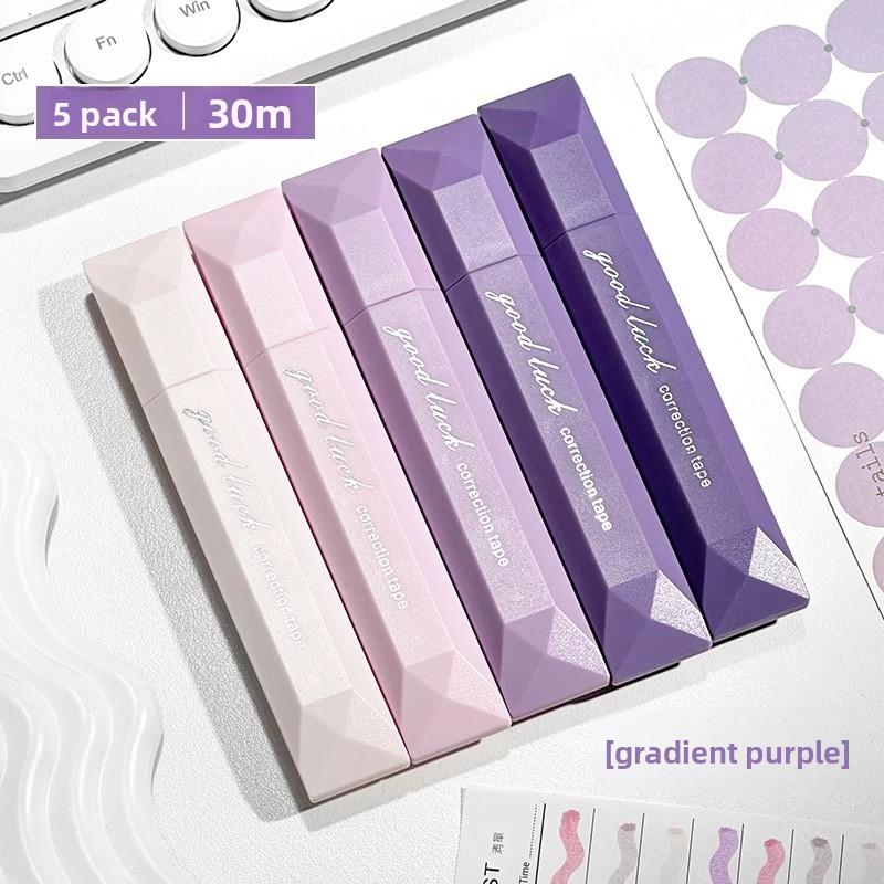 Гладкая корректирующая лента, 6 м большой емкости, милая градиентная корректирующая лента, 5 мм, каваий, школьные канцелярские принадлежности для студентов