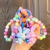 Exquisite Beaded Rabbit Bracelet Keychain Pendant – Creative Couple Gift