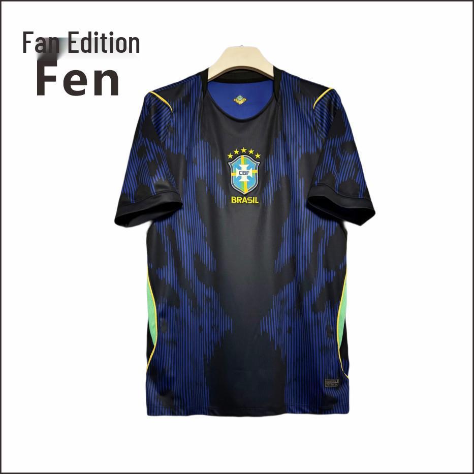 Выездная футболка сборной Бразилии на Чемпионат мира 2026 - Неймар №10, Винисиус №7 Fan Edition