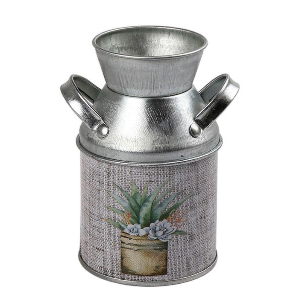 Nordic Metal Flower Vase Small Iron Jar Container Durable Vase Bucket Office