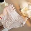 Little Fresh Lace Women's Underwear Silk Satin Soft Sexy Briefs Temptation Ice Silk Pure Cotton Croat Triangle Panties