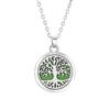 Tree of Life  Alloy Stainless Steel  Locket Pendant Aroma Diffuser Necklace