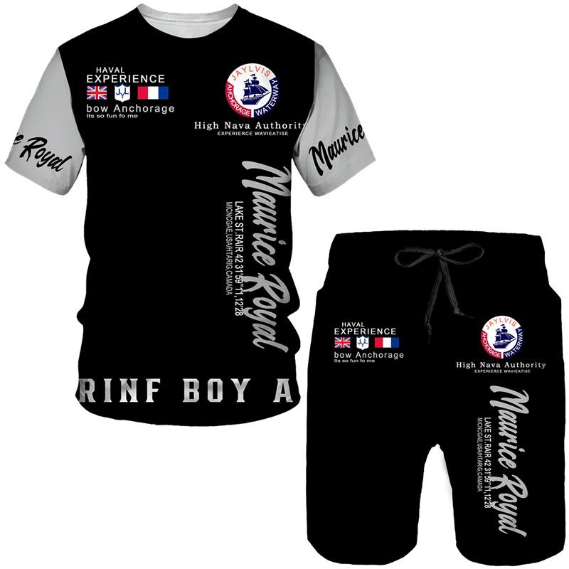 Модные мужские футболки/шорты/комплекты с буквенным принтом, повседневные футболки, наряды для пар, уличная одежда для бега, одежда в стиле хип-хоп, спортивный костюм из 2 предметов