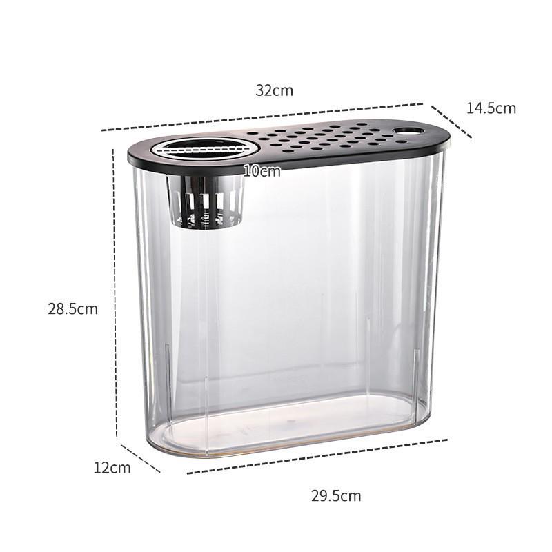 Clear Plastic Fish Tank for Desktop Landscaping - Turtle, Goldfish, Micro Ecosystem Aquarium