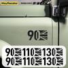 2 Pcs Union Jack Matte/Glossy/Carbon Fiber Black Side Fender Wing Sticker For Land Rover Defender L663 90 110 130 Accessories