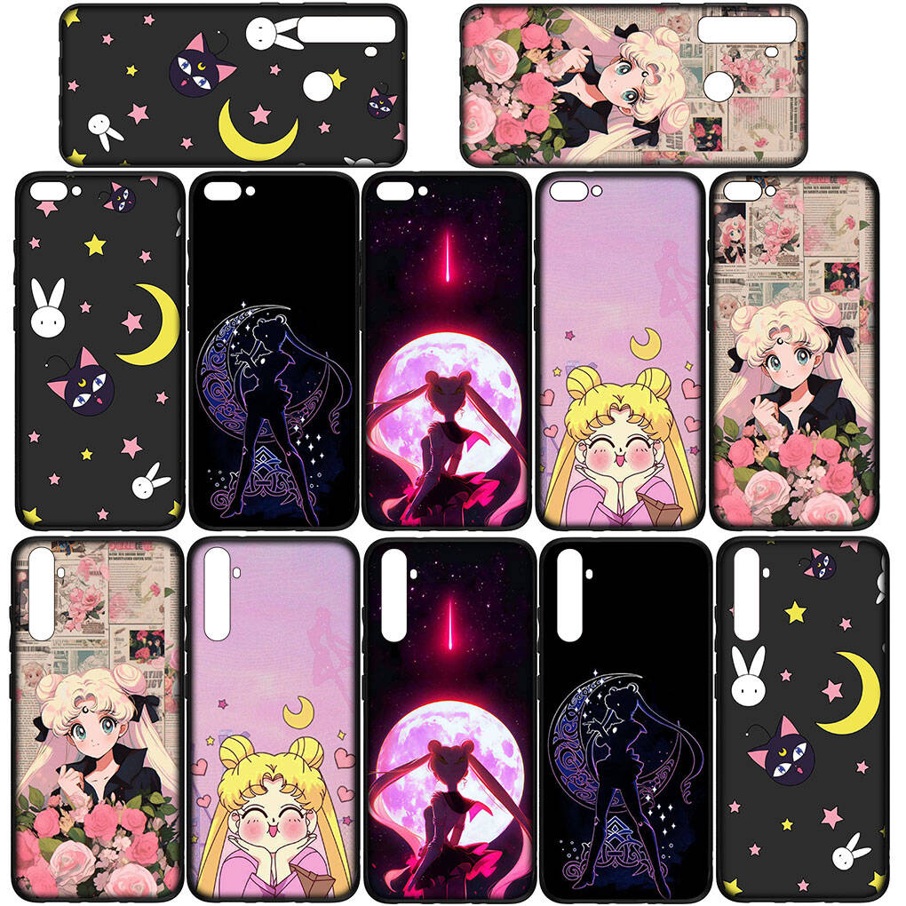 Чехол для телефона для iPhone 17 16 15 Xiaomi Poco F8 F7 X7 X6 X5 M8 C85 C75 C71 Redmi Note 14 13 12 11 Pro Max A3 A4 14C 13C 15C Аниме Сейлор Мун Девушка Чехол