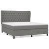 Lit avec matelas - Maison Exclusive - 160x200cm - Tête de lit réglable - Gris foncé - Ressorts ensachés
