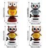Office Solar Powered Animal Shaking Head Toy Car Ornament Decoration Owl Dancing Doll Swinging Toy
