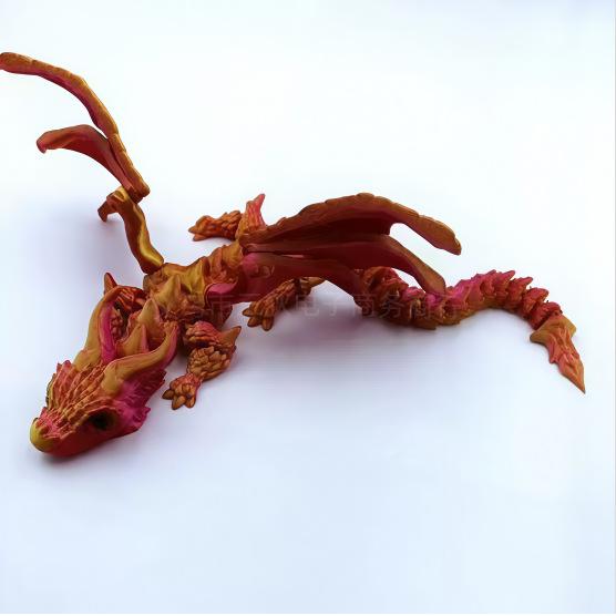 3D-печатная шарнирная большая летающая фигурка дракона с рогами, ornament, игрушка, подарок