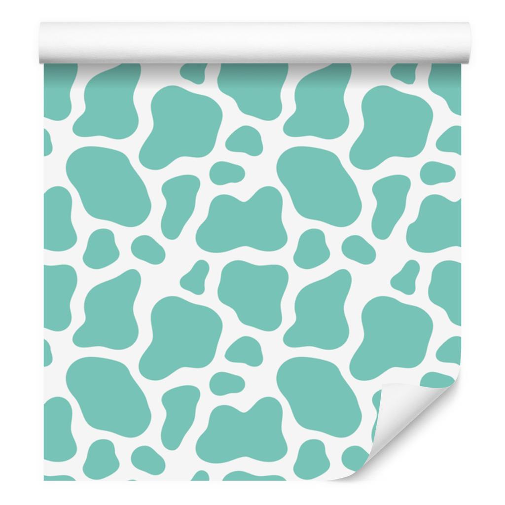 Cow Patches Wallpaper, Sea and Mint, Mint Background for Living Room and Bedroom 50x1000