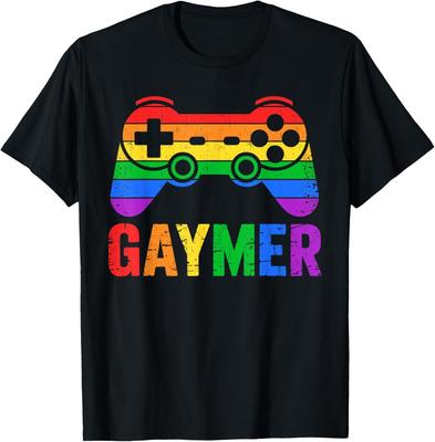 Funny Gaymer Rainbow Game Pride LGBT Support Unisex T-Shirt