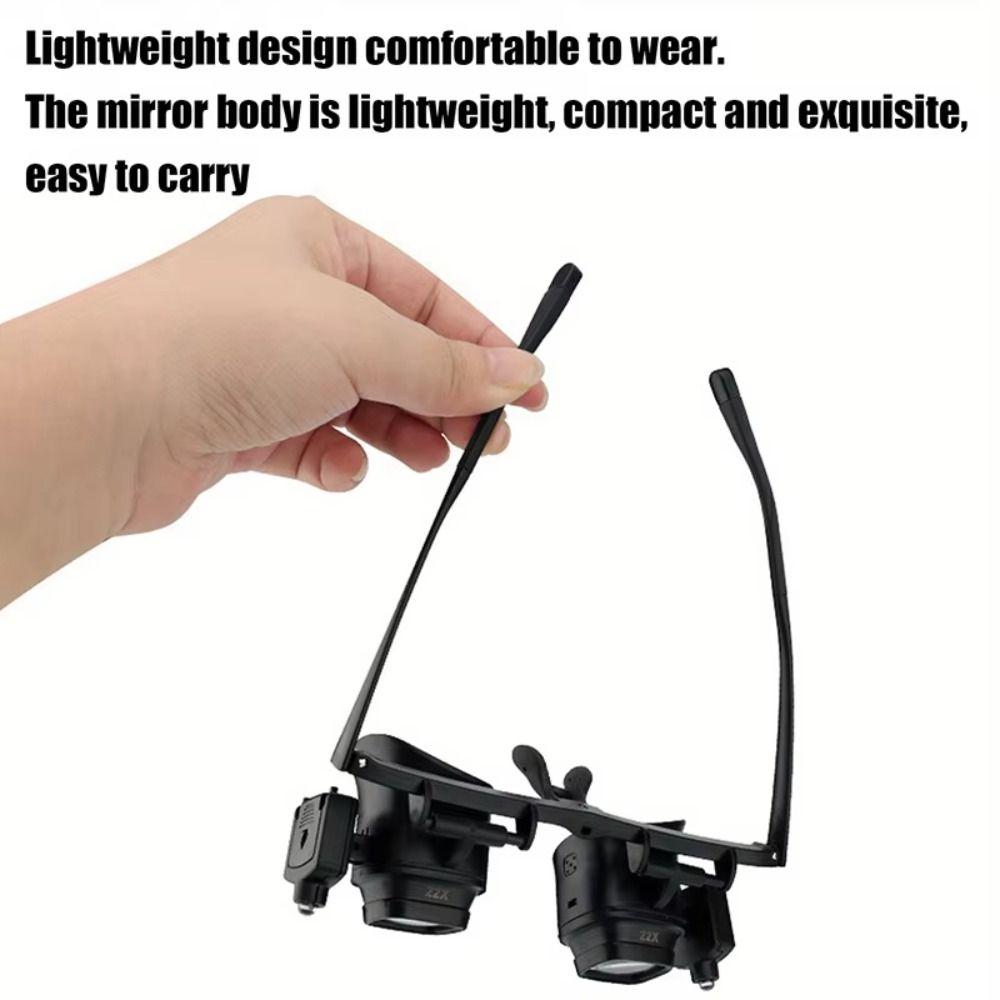 Dual LED Lights Magnifying Glass Portable Magnification Glasses Antique Appraisal