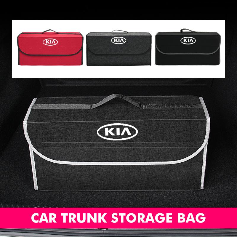 CKWQ4 Car Trunk Large Capacity Multiuse Organizer Box Auto Tools Storage Folding Bags For KIA Rio K5 K2 Sportage Ceed Sorento Stinger