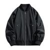 Spring and Autumn Flight Jacket Trendy Versatile Casual Loose Tooling Baseball Collar Jacket Men