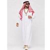 Mens White Long Robe Costume Halloween Cosplay Ethnic Style Role Play Outfit