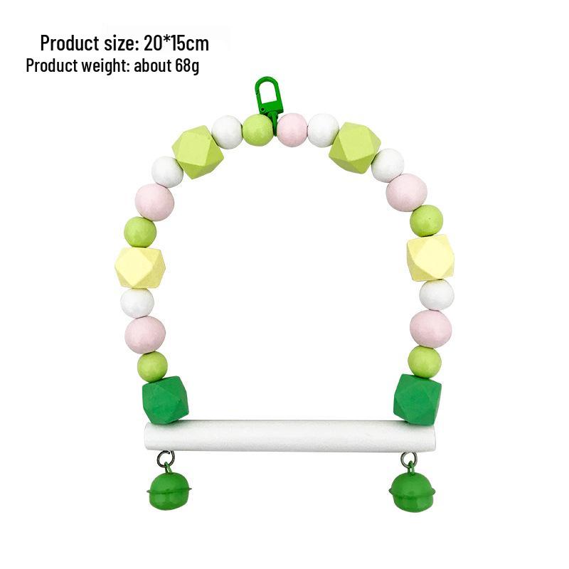 Макарон Радужная Птица Лазалка и Подставка Игрушка для Попугаев и Волнистых Попугайчиков