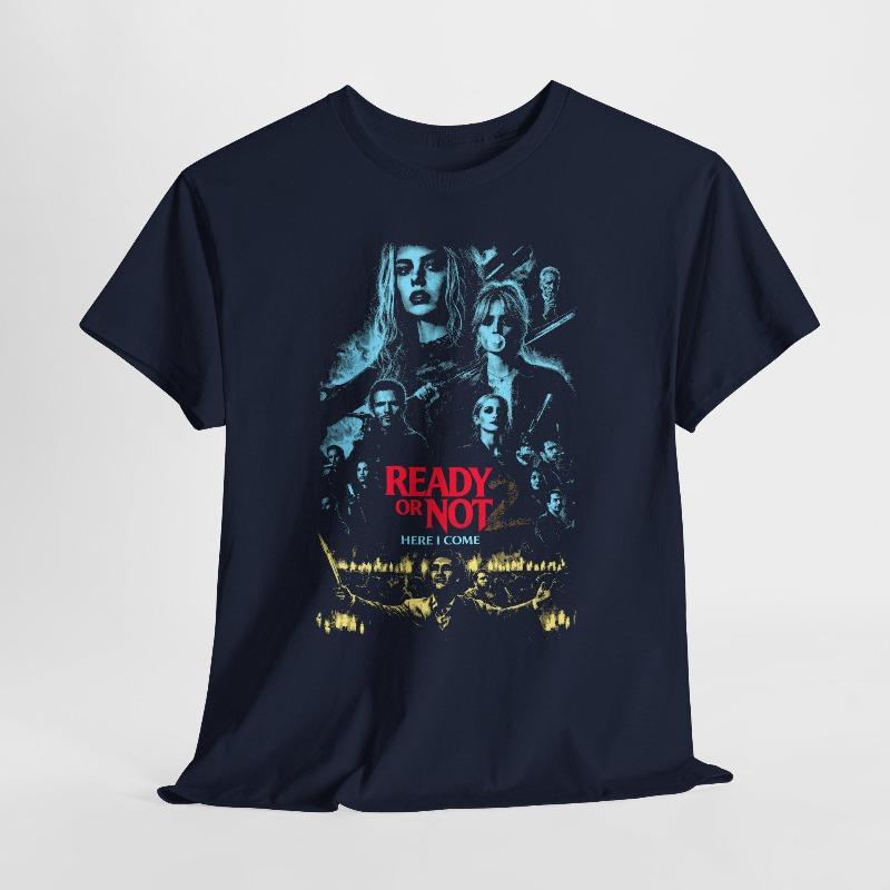 Are You Ready Movie Tshirt Retro Horror Pattern Tshirt Summer New Unisex Casual Fashion Tshirt