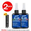 LOOLIFL 50 г Новый W-188 Высокопрочный УФ-отверждаемый смоляной клей, подходит для DIY-проектов, склеивания и сварки стекла, металла, керамики и ABS