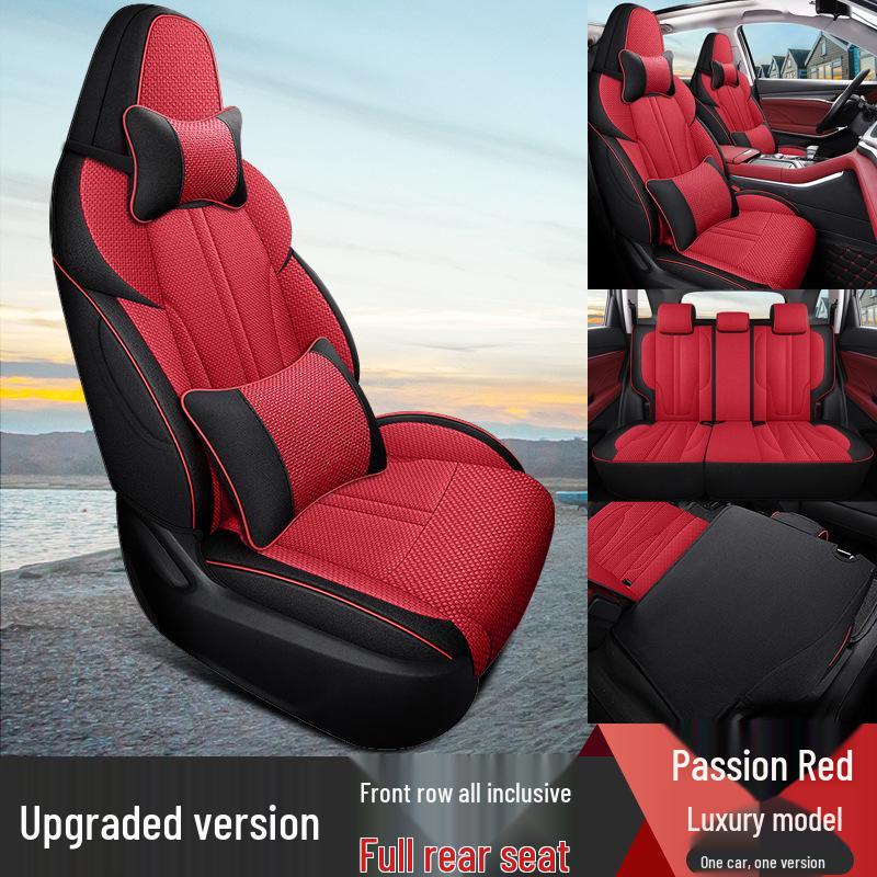 Чехол-подушка на сиденье XM из льна для Changan CS75PLUS - Стильная всесезонная защита