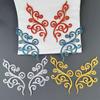 1 Pair Iron On Appliques Gold Embroidery Patches Flower For Cosplay Costume Trims 17*9CM