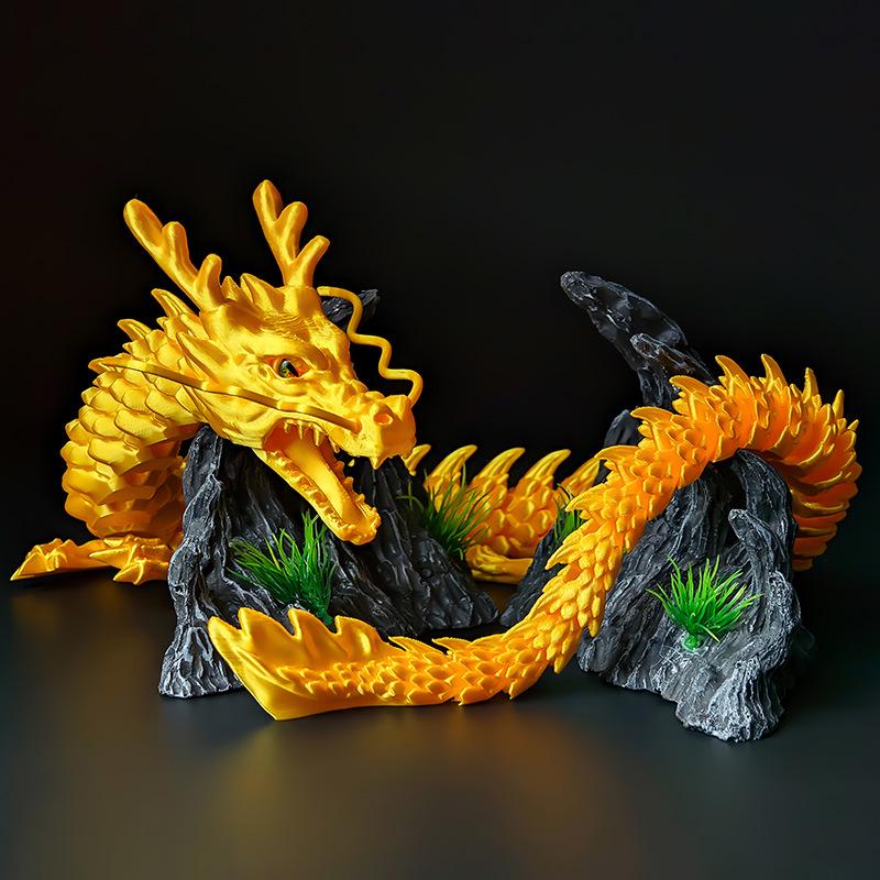 3D-печатная подвижная игрушка-украшение «Китайский дракон» - Большая, Креативная, Хит продаж