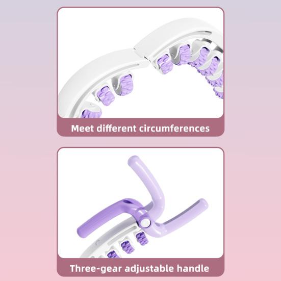 Leg Massage Roller Anti-Cellulite Lymphatic Drainage Deep Tissue Therapy Thighs Arm Back Shoulder Muscle Relaxation Massage Tool with 12 Rollers