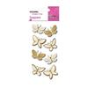 3D Stickers - Topper - Butterflies - Golden - 8 Pieces - Exclusive Design