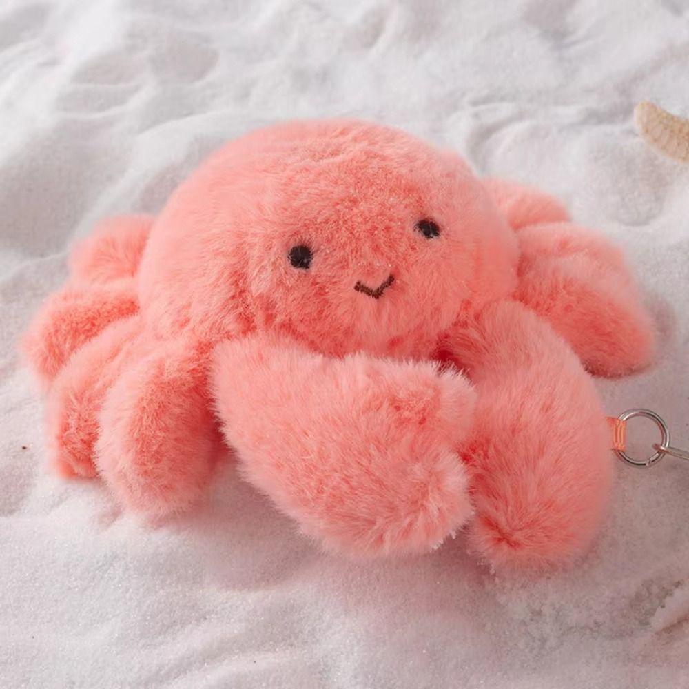 Soft Plushie Shark Crab Pendants Mom-child Dolphin Seal Keychain Sea Animal Plush Friend Gift