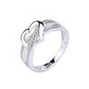 925 Sterling Silver Ring Simple Heart -Shaped Women 'S Single Ring With Zircon Ring