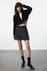 Women's Elegance Style Cardigan Black Crop Wadding Detailed Knitwear Cardigan