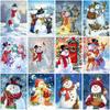 DIY Snowman 5D Diamond Painting Full Square Drill Santa Claus Diamond Embroidery Cross Stitch Kits Christmas Gift Wall Art