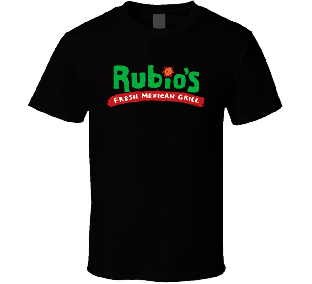 Логотип Rubios Популярный Мексиканский Ресторан Еда Фанат Подарок Футболка Мужская Женская Футболки Топ