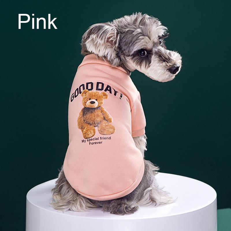 Pet Dogs Clothes Bear Pattern Dogs Winter Cute Costume Pet Shirt Puppy Clothes Pet Vest Pet Clothes Dog Sport Shirt XS-XXL