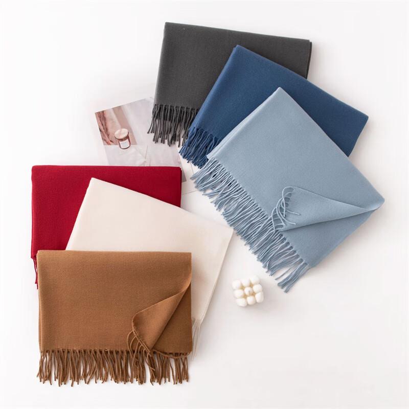 Women's Cashmere-Feel Solid Winter Scarf