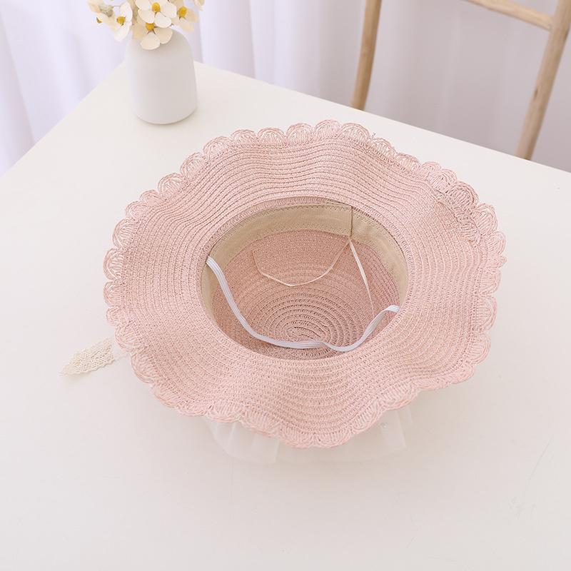 2 шт./компл., детская соломенная шляпа для девочек + упаковка, кружевная кепка от солнца с жемчужным бантом, летняя детская кепка для девочек, пляжная детская шляпа принцессы, рыбацкие шляпы, реквизит для фотографий
