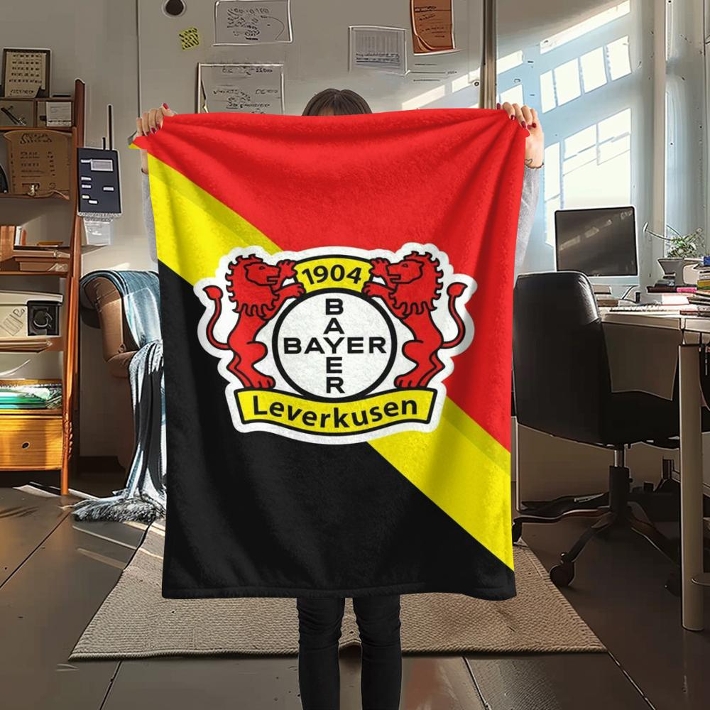 1pc Bayer 04 Leverkusen Print Flannel Blanket, High quality Comfortable for All Seasons, Home Decor, Warmth and Comfort, Perfect for Christmas Gifts14
