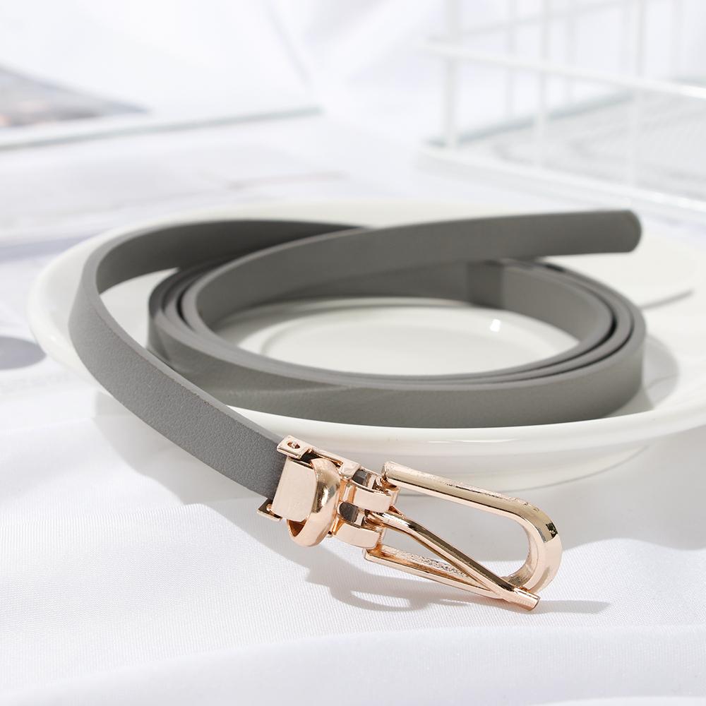 Fashion Candy Color Graceful Faux Leather Belts Dress Strap Thin Skinny Waistband Adjustable Belt