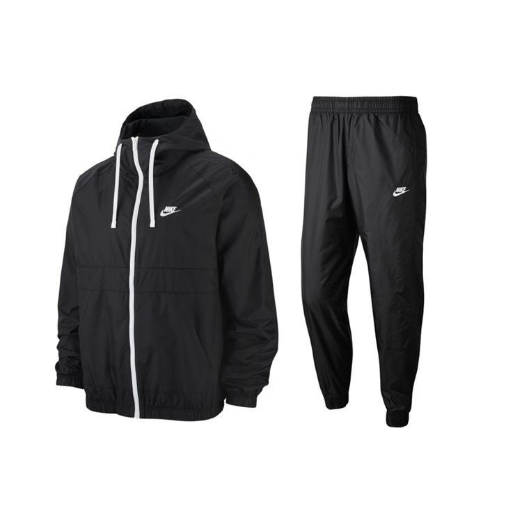 Nike Embroidered Logo Solid Sportswear Set Men Sportswear Black BV3025-010