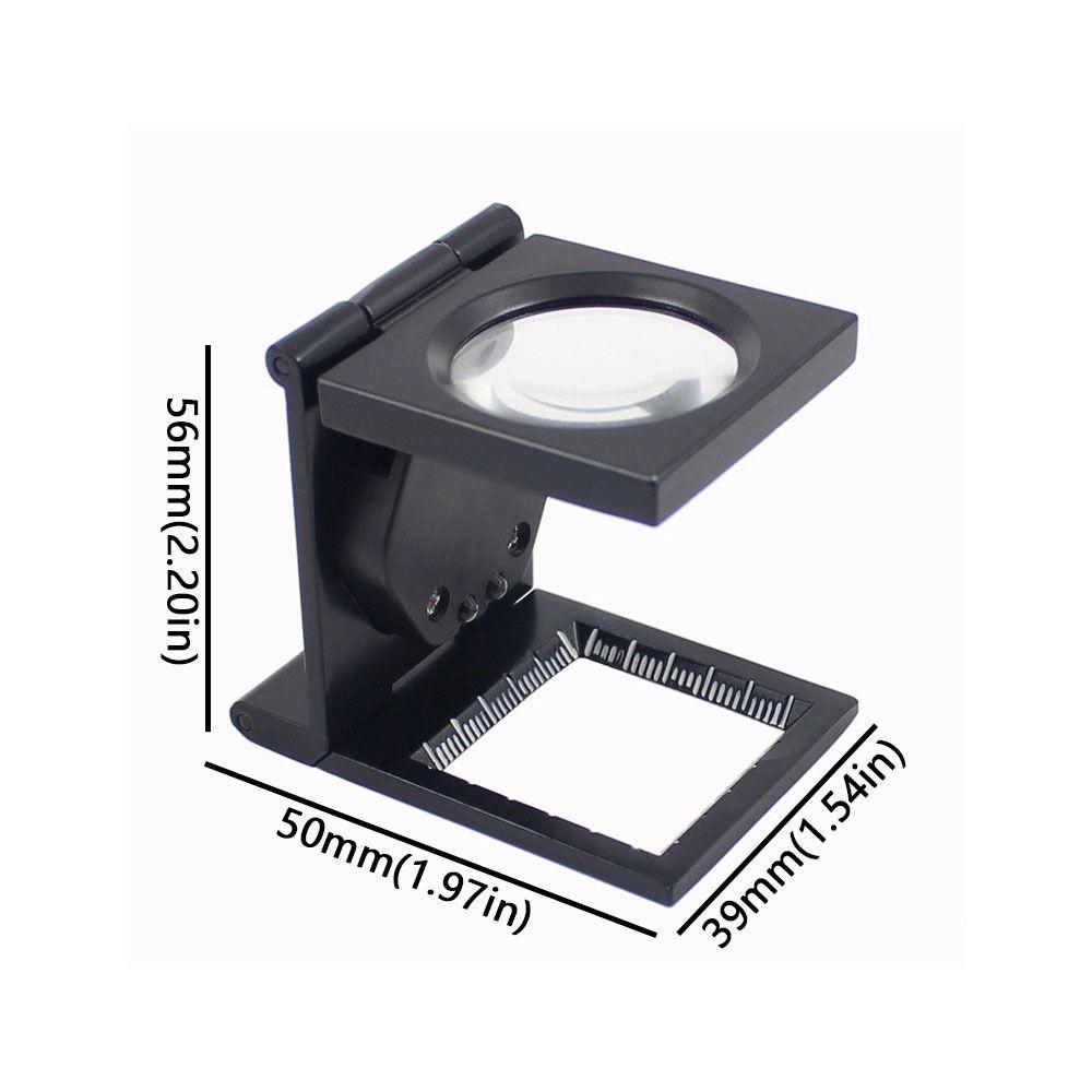 Glass Lens 10X Magnifier LED Lights Magnifying Glass Folding Magnifier  Fabric Inspection